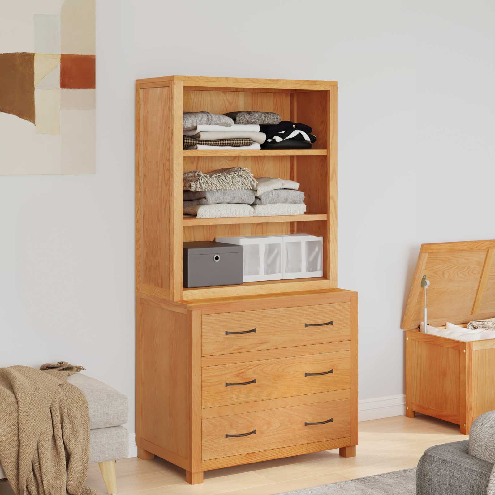 Aufbewahrungsmöbel-Set mit Tür 2 Stk. Braun 80 x 50 x 160 cm