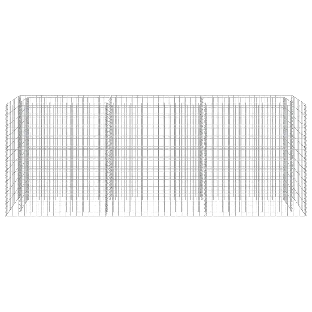 Gabionen-Hochbeet Verzinkter Stahl 450×90×100 cm