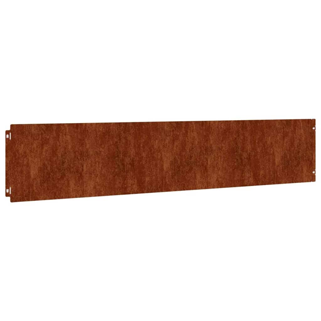 Raseneinfassung 10 pcs 10 x 103 cm Wetterfeststahl Rostig