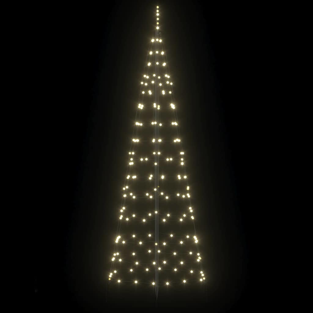 LED-Weihnachtsbaum mit Erdspießen 220 LEDs Warmweiß 180 cm