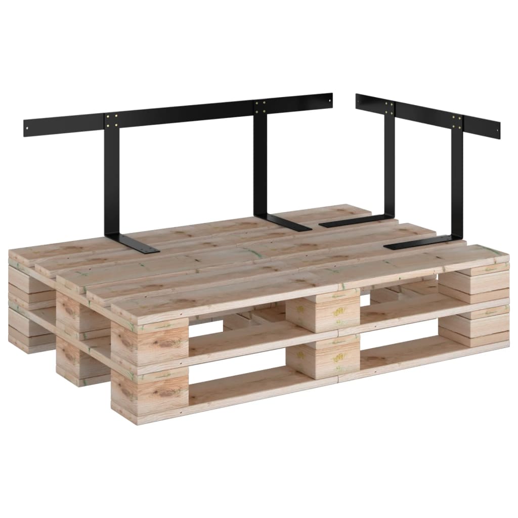 Rückenlehne für Palettensofa Weiß 110 cm Eisen