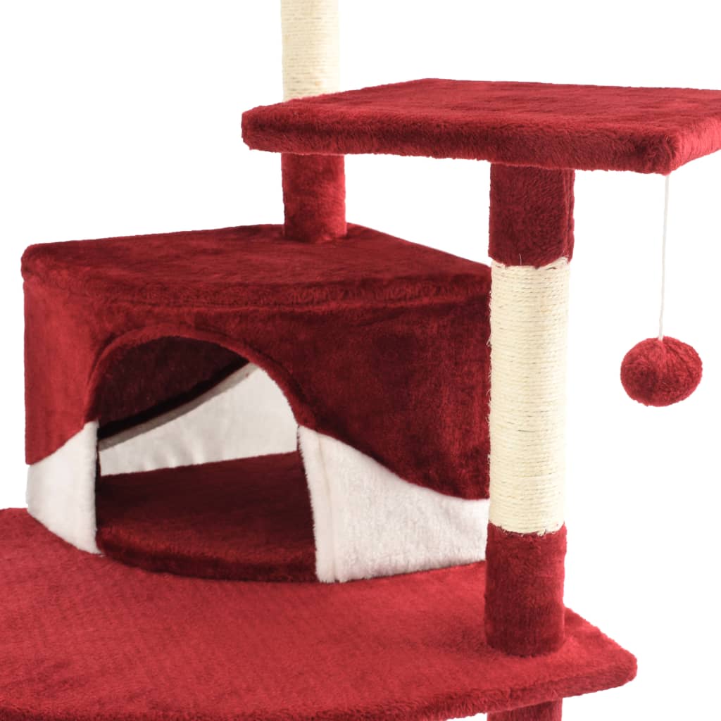 Katzen-Kratzbaum Sisal 203 cm Beige und Weiß