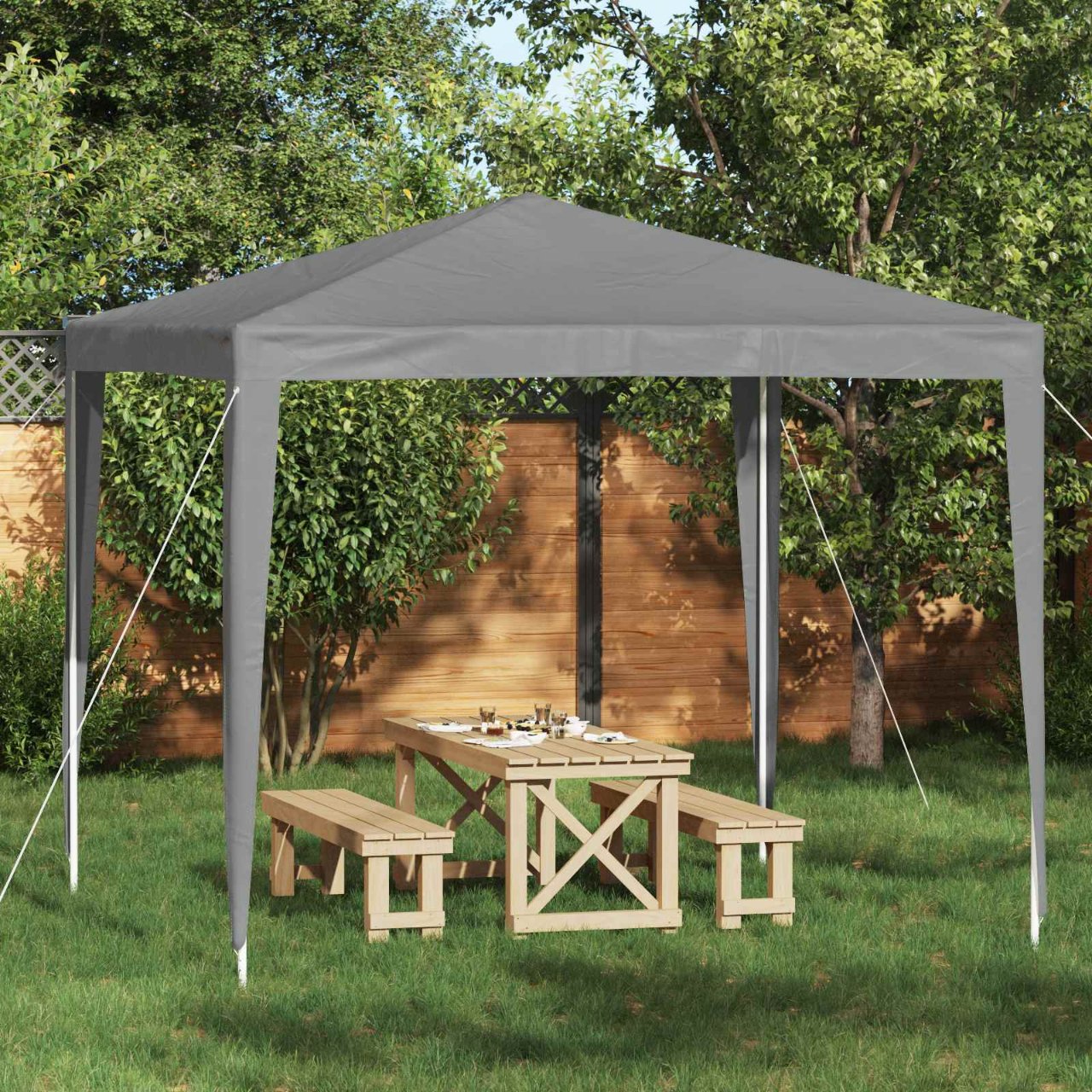 Party-Zelt 200 x 200 x 240 cm Rot PE und Stahl