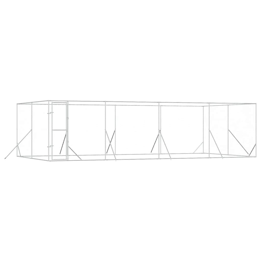 Outdoor-Hundezwinger Silbern 2x2x2 m Verzinkter Stahl