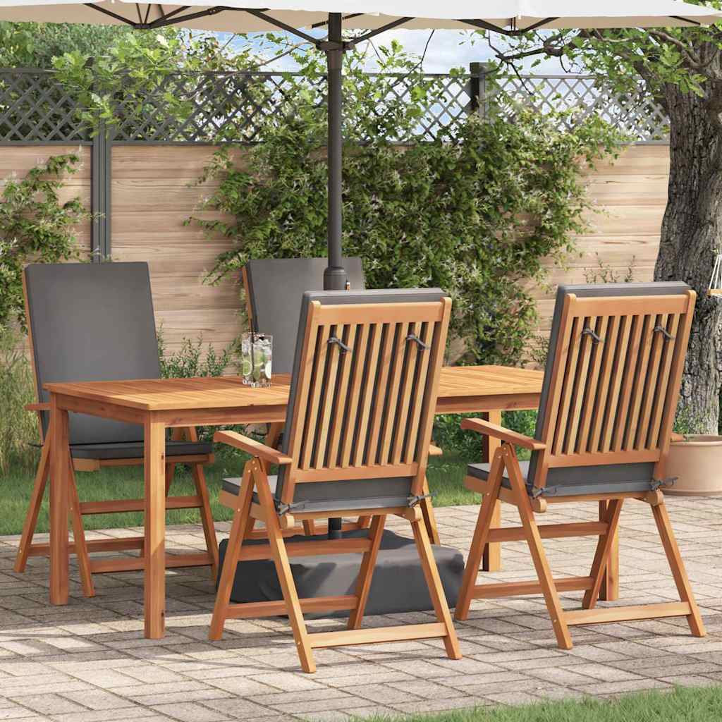 Gartenstuhl 4 pcs Braun und Grau 57 x 71,5 x 104 cm