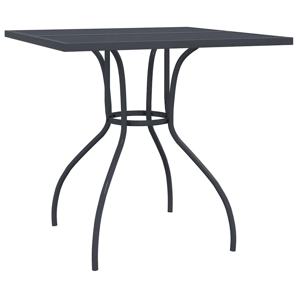 Gartentisch Anthrazit 100x100x72 cm Stahlgitter