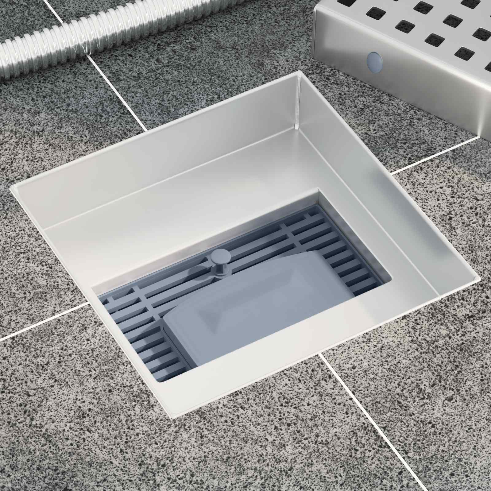 Punkt Duschablauf Silber 15 x 15 cm Edelstahl 304