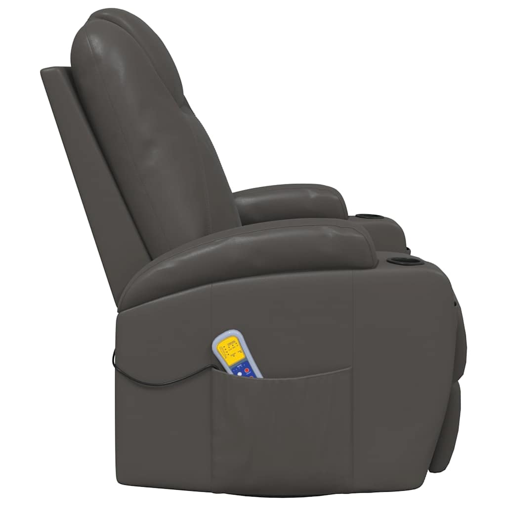 Massage-Schaukelsessel Schwarz Kunstleder