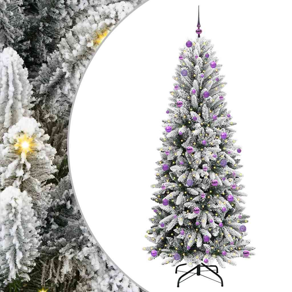 Künstlicher Weihnachtsbaum mit 150 LEDs mit Ständer Weiß 120 cm