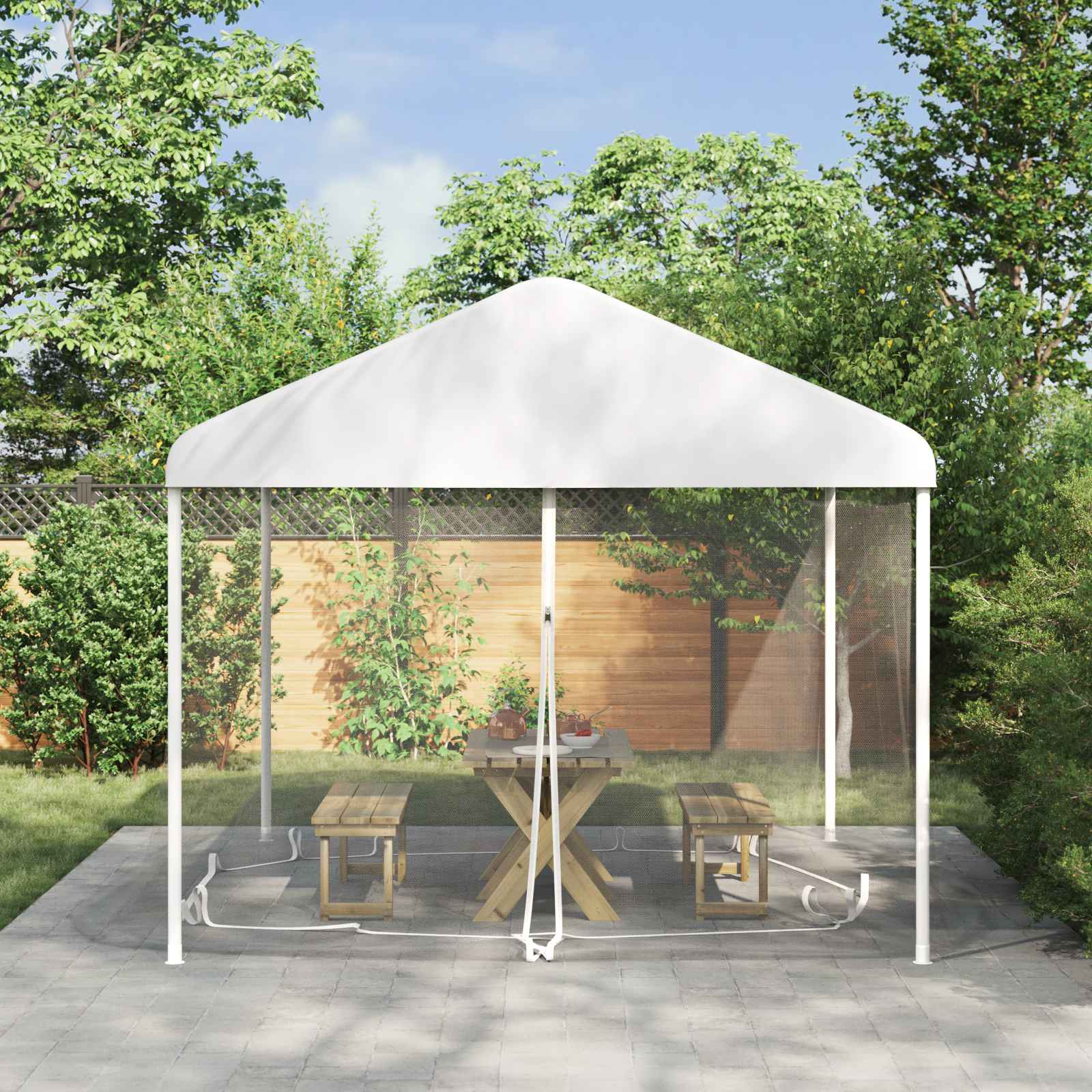 Moskito-Netz für Pavillon Rechtwinklig 220 Mesh Schwarz