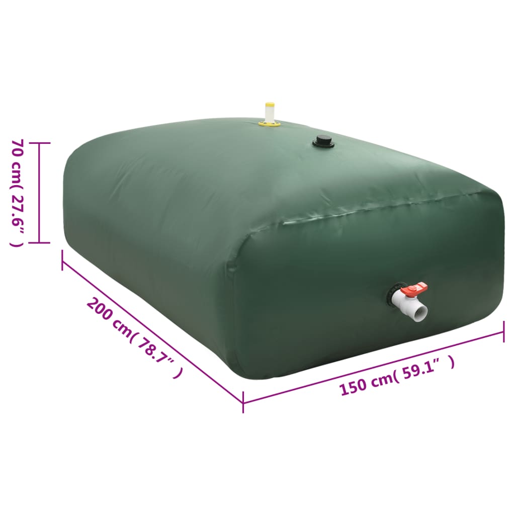 Wassertank mit Wasserhahn Faltbar 100 L PVC