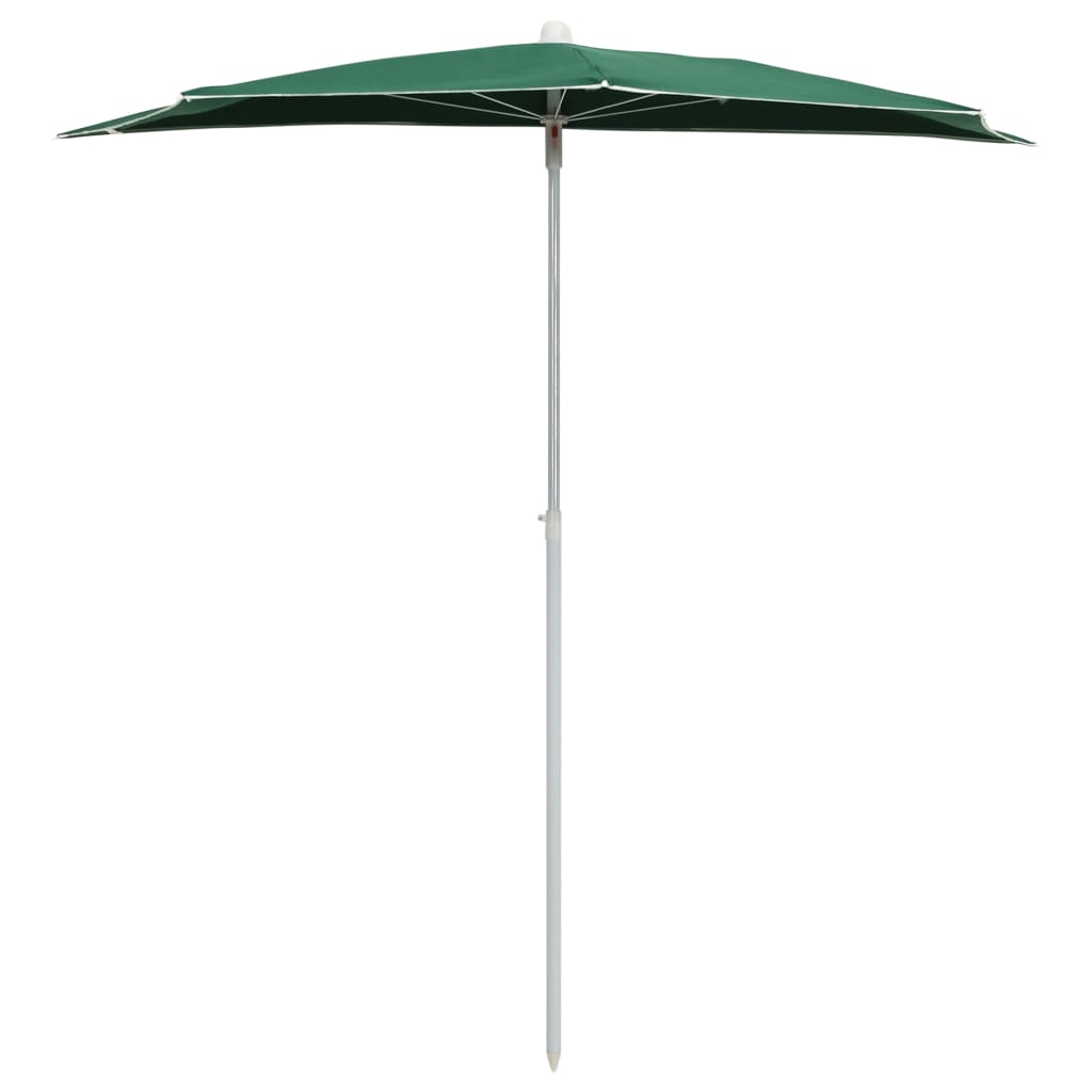 Halb-Sonnenschirm mit Mast 180x90 cm Anthrazit