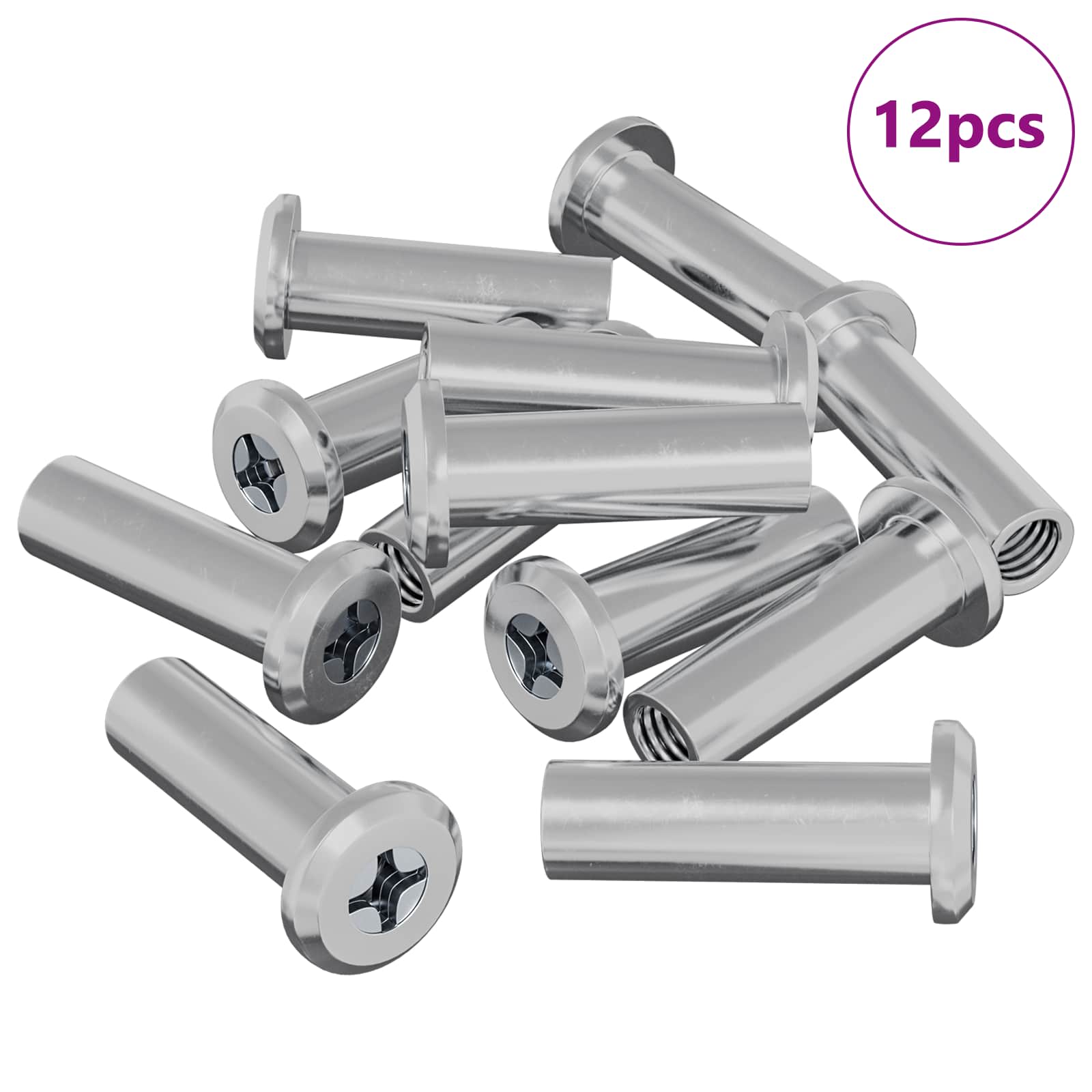 Sicherungsmutter 2 pcs Silber M6 x 15 mm Stahl
