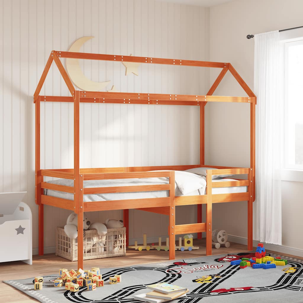 Dach für Kinderbett 217x95,5x159 cm Massivholz Kiefer