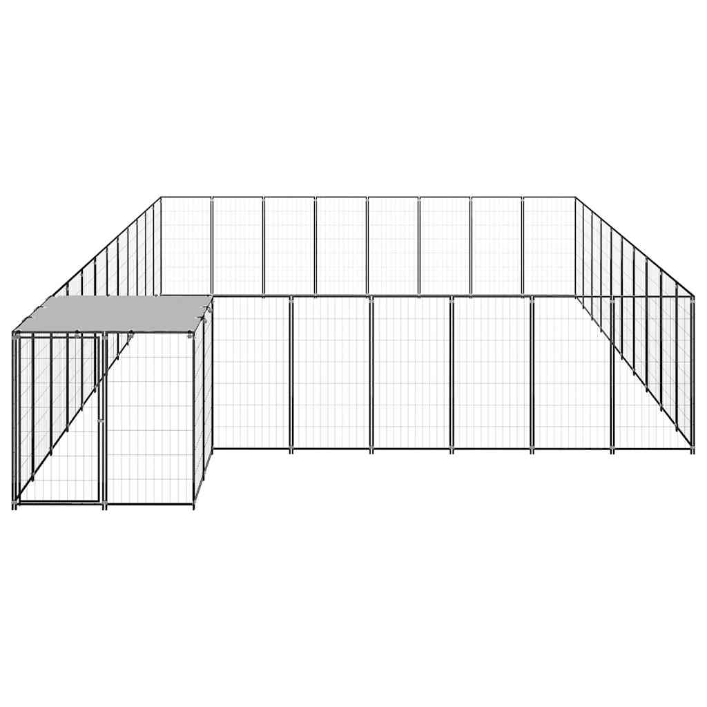 Hundezwinger Schwarz 6,05 m² Stahl
