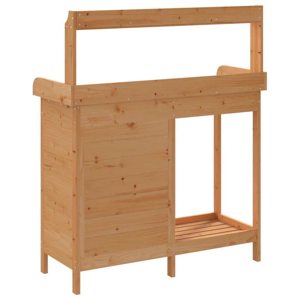 Pflanztisch mit Schrank 110,5x45x124,5 cm Massivholz Tanne