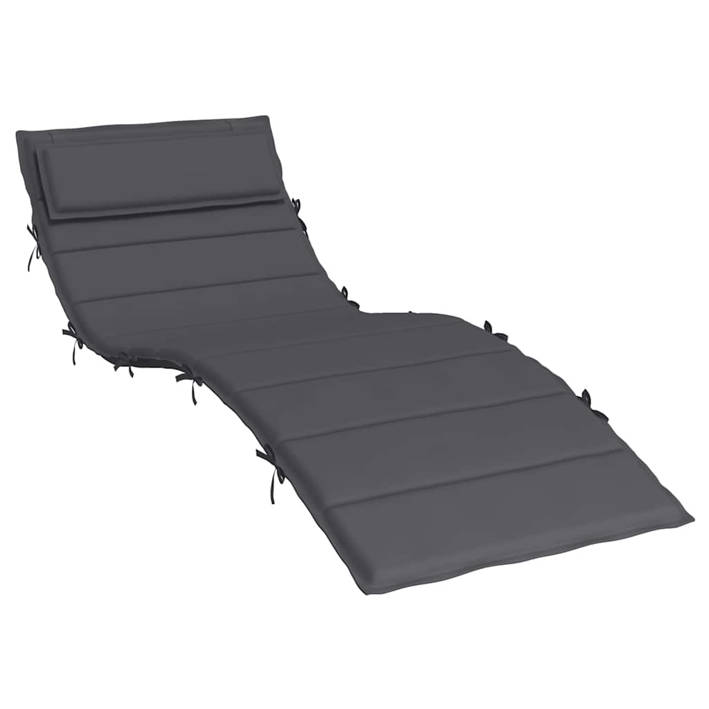 Sonnenliegen-Auflage Grau 180x60x4 cm Oxford-Gewebe