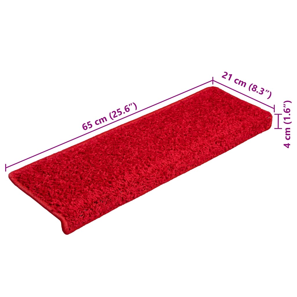 Stufenmatten 15 Stk. 65x21x4 cm Grau Rechteckiger Rand
