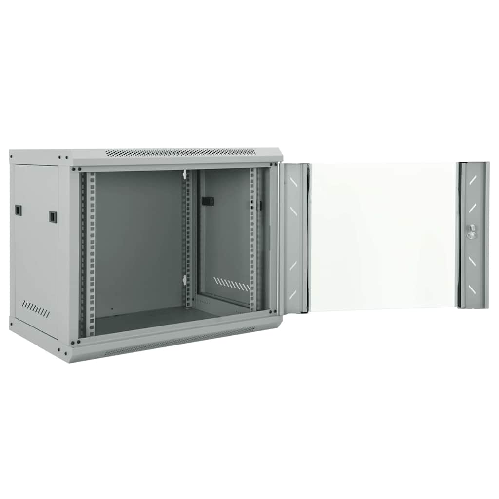 Netzwerkschrank mit Speicher Grau 60 x 45 x 28 cm Stahl