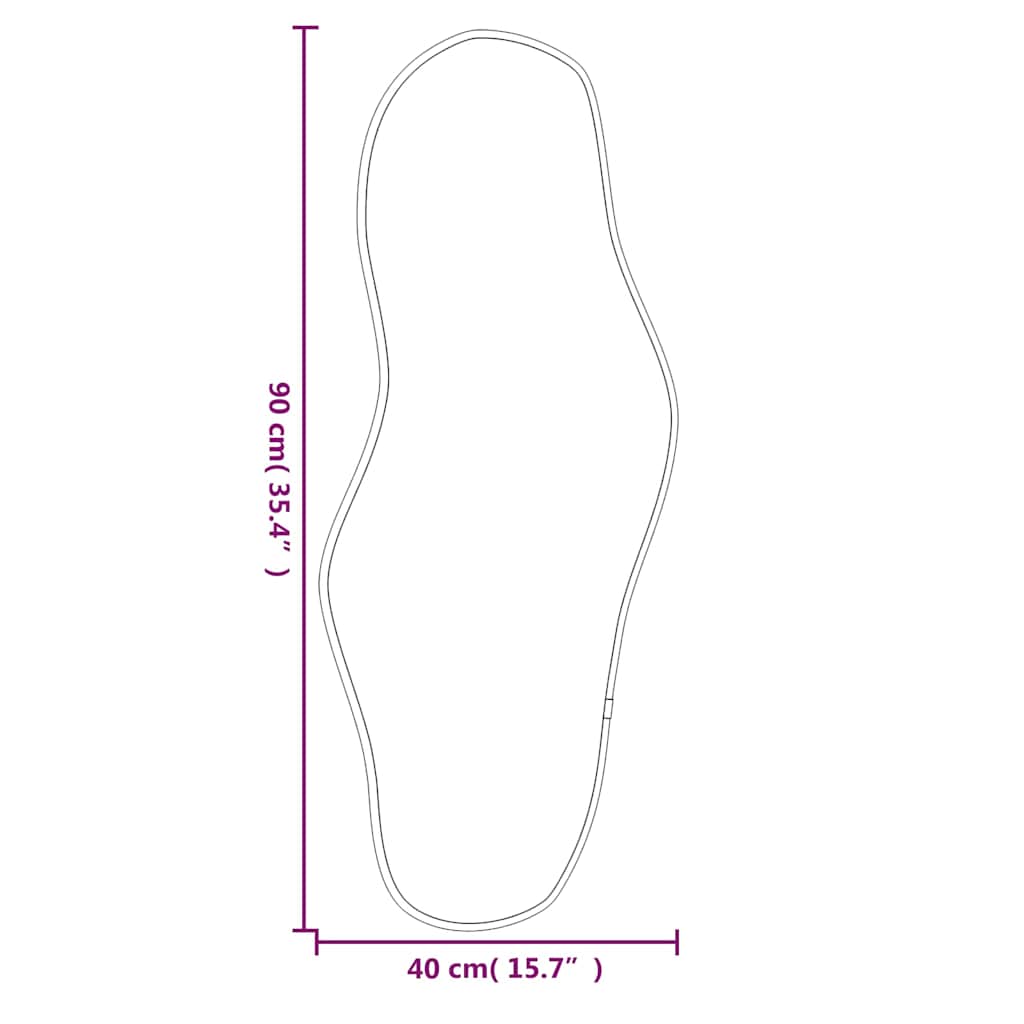 Wandspiegel Silbern 100x45 cm