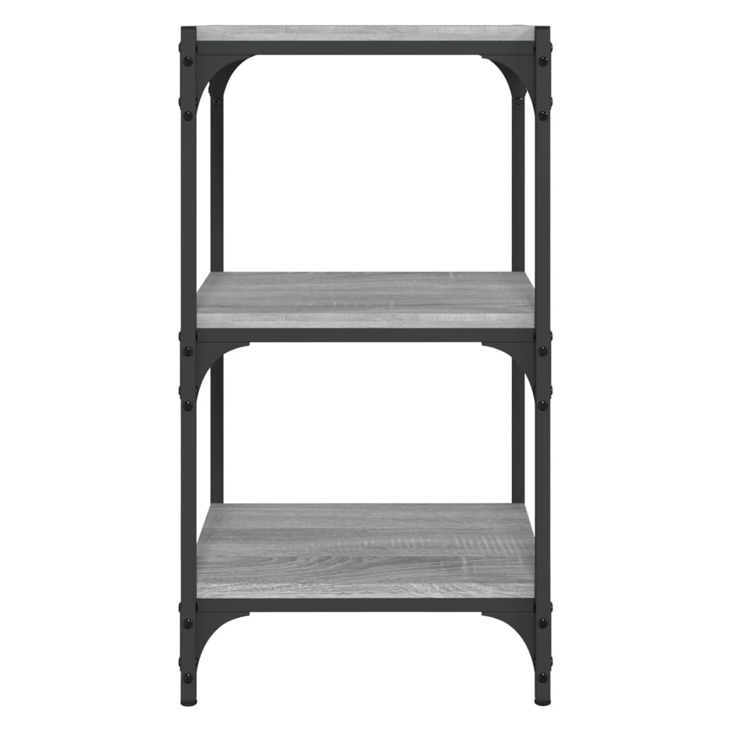 Bücherregal Schwarz 40x33x70,5 cm Holzwerkstoff und Stahl