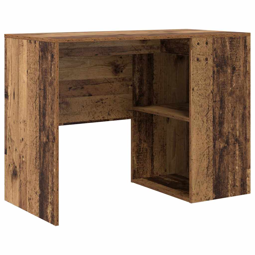Eck-Schreibtisch Schwarz Eichen-Optik 102 x 88 x 75 cm