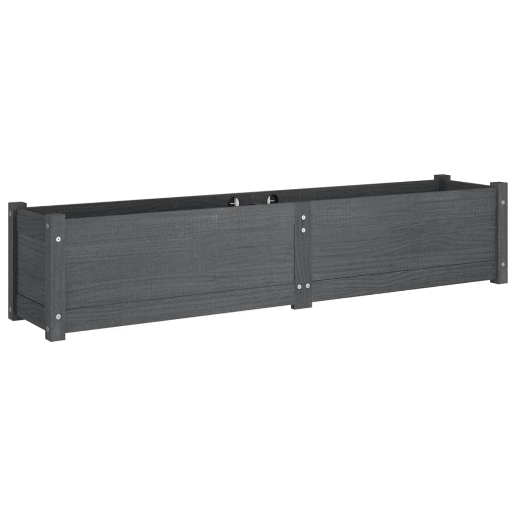 Garten-Hochbeete 2 Stk. Weiß 150x31x31 cm Massivholz Kiefer