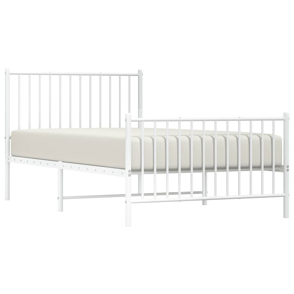Bettgestell Metall Schwarz 75x190 cm