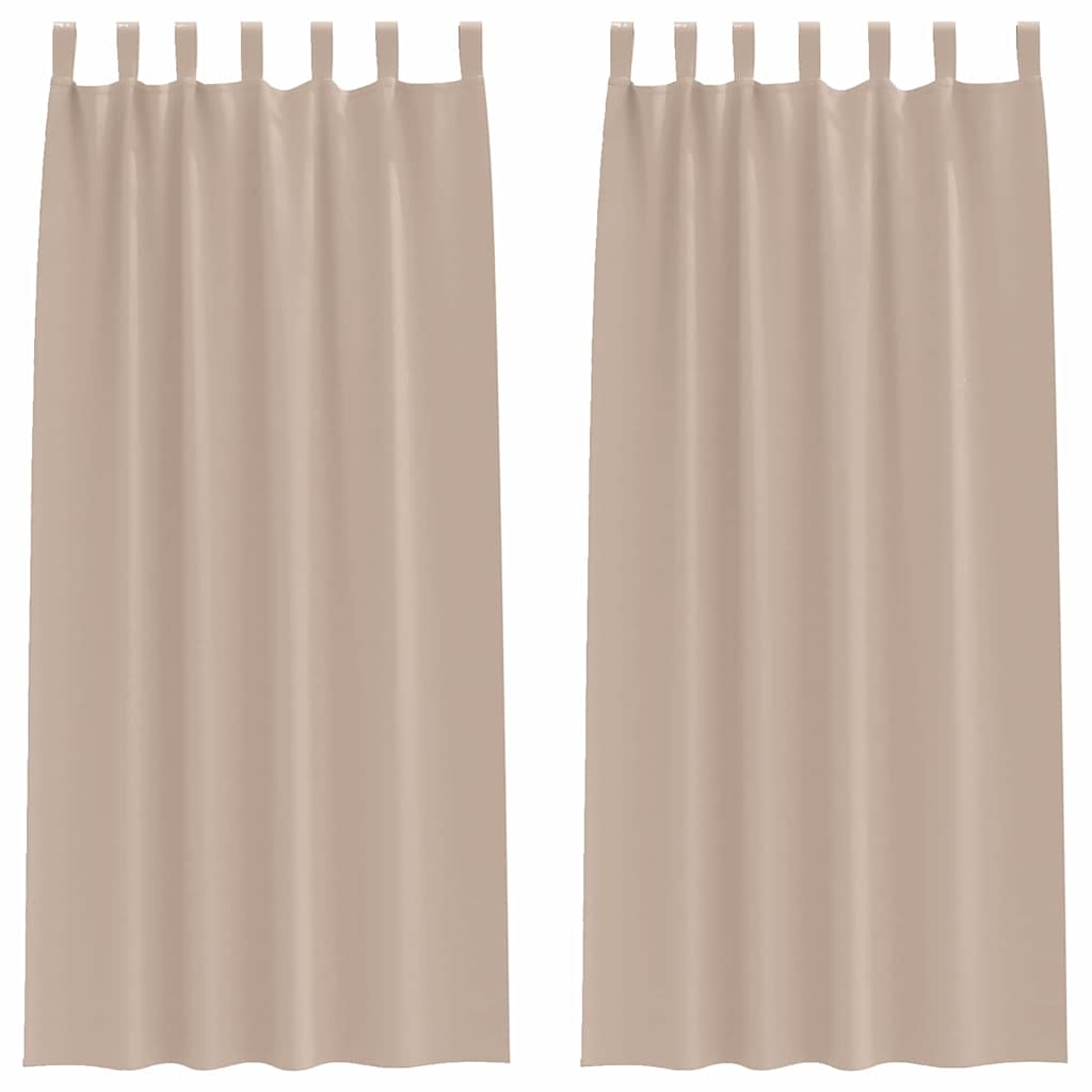 Verdunkelungs-Vorhänge mit Ringen 2 pcs Beige 140 x 140 cm