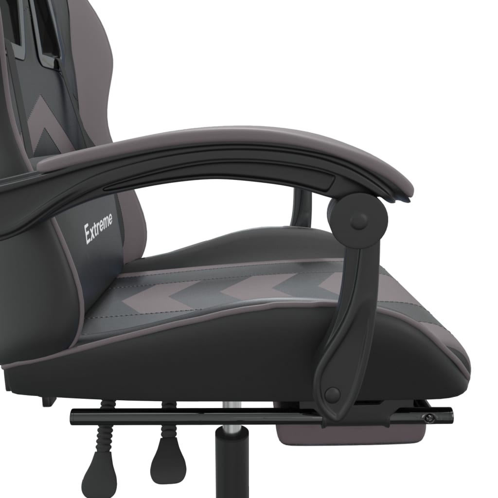 Gaming-Stuhl Drehbar Schwarz und Rot Kunstleder