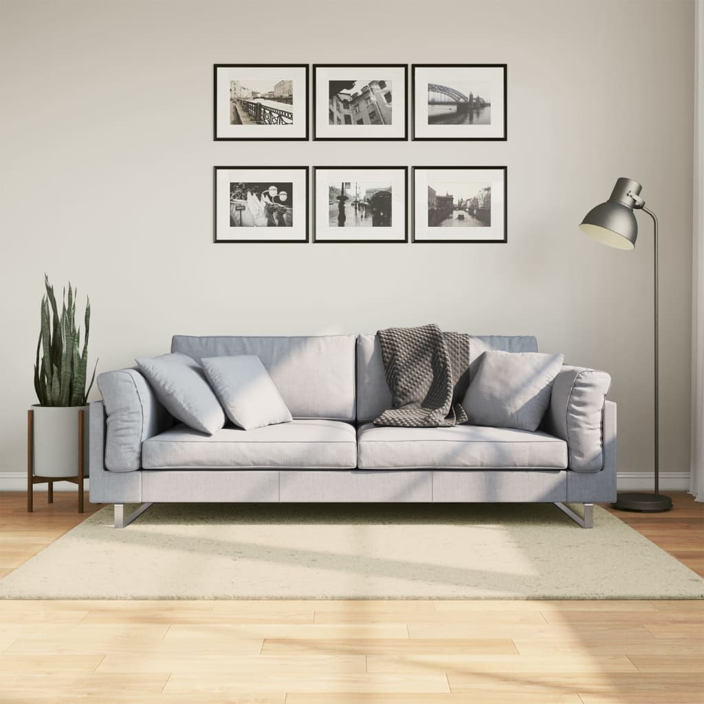 Teppich HUARTE Kurzflor Weich und Waschbar Anthrazit 60x110 cm
