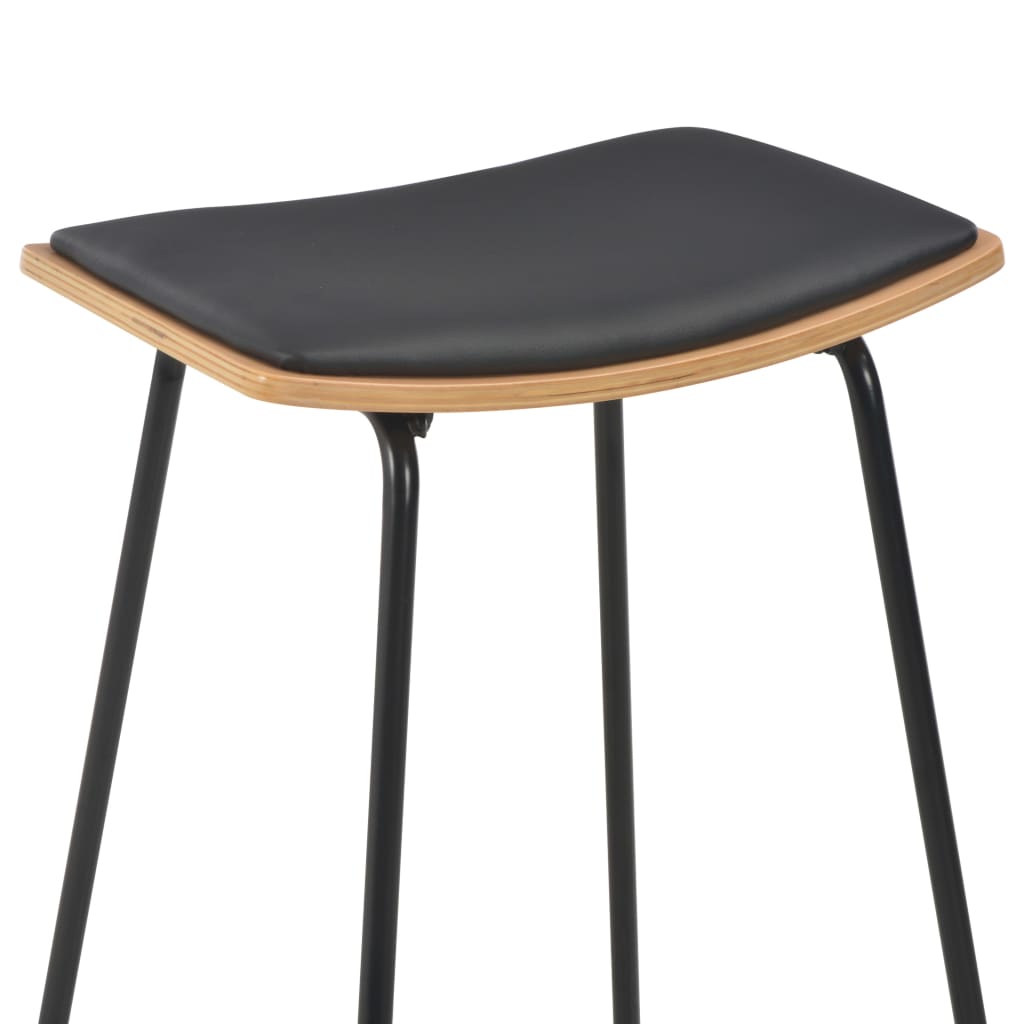 Barhocker 2 Stk. Schwarz Stahl
