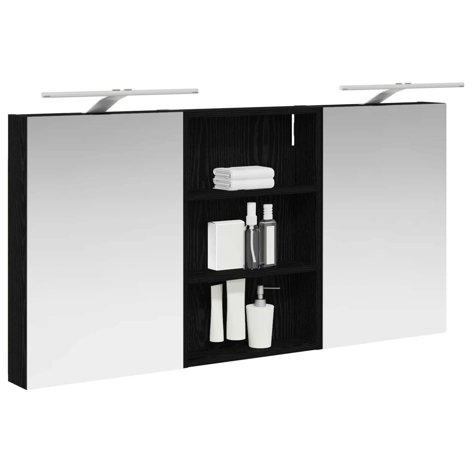 Badezimmerschrank-Set 3 pcs 80 x 10,5 x 50 cm Holzwerkstoff