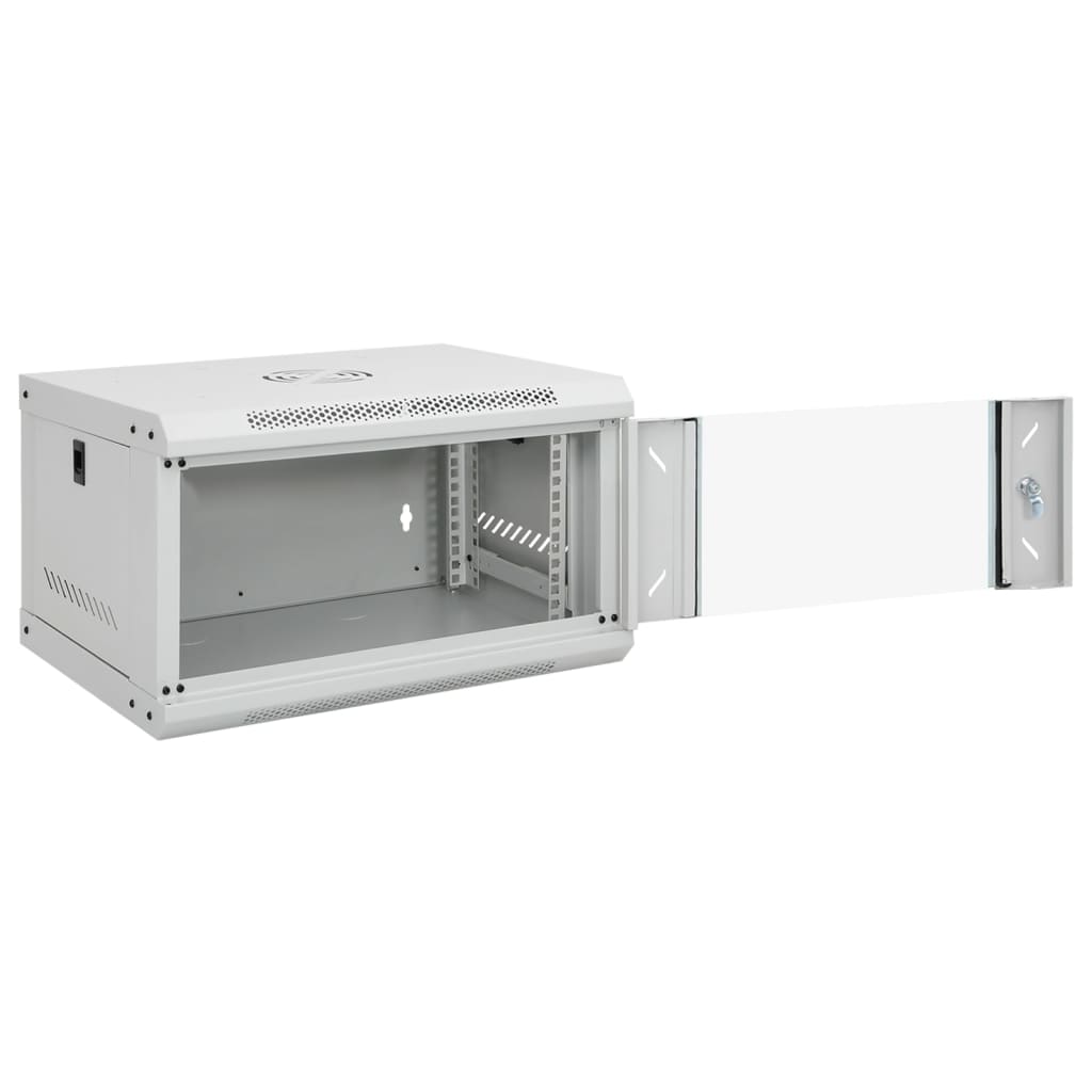 Netzwerkschrank mit Speicher Grau 60 x 45 x 28 cm Stahl