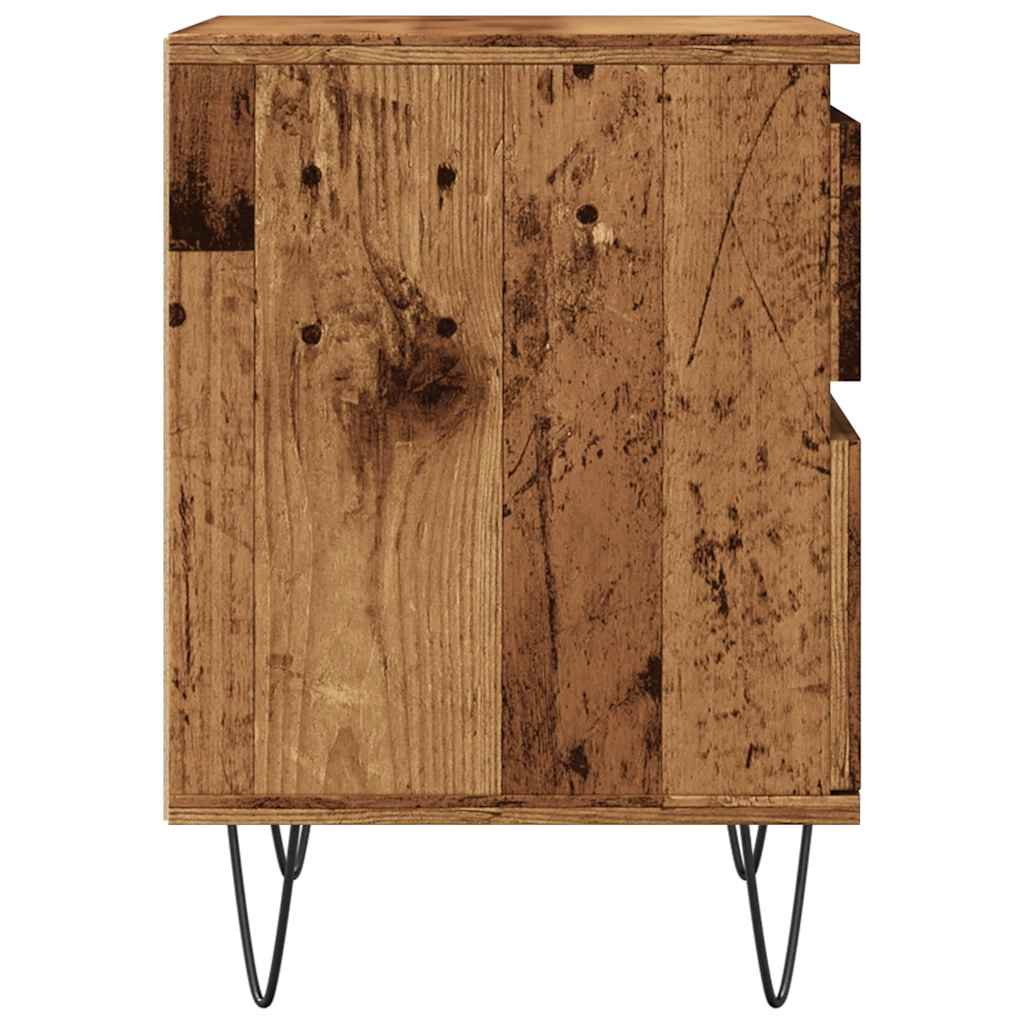 Bettschrank Schwarz Eichen-Optik 40 x 35 x 50 cm Holzwerkstoff