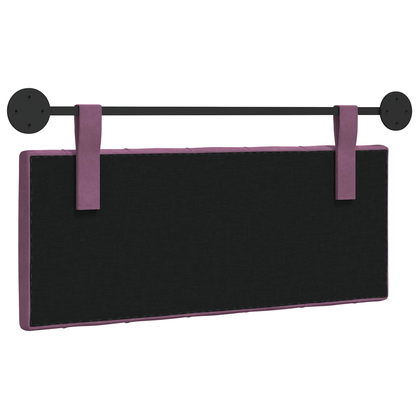 Hängendes Kopfteil Mit LED Licht Hellgrau Samt