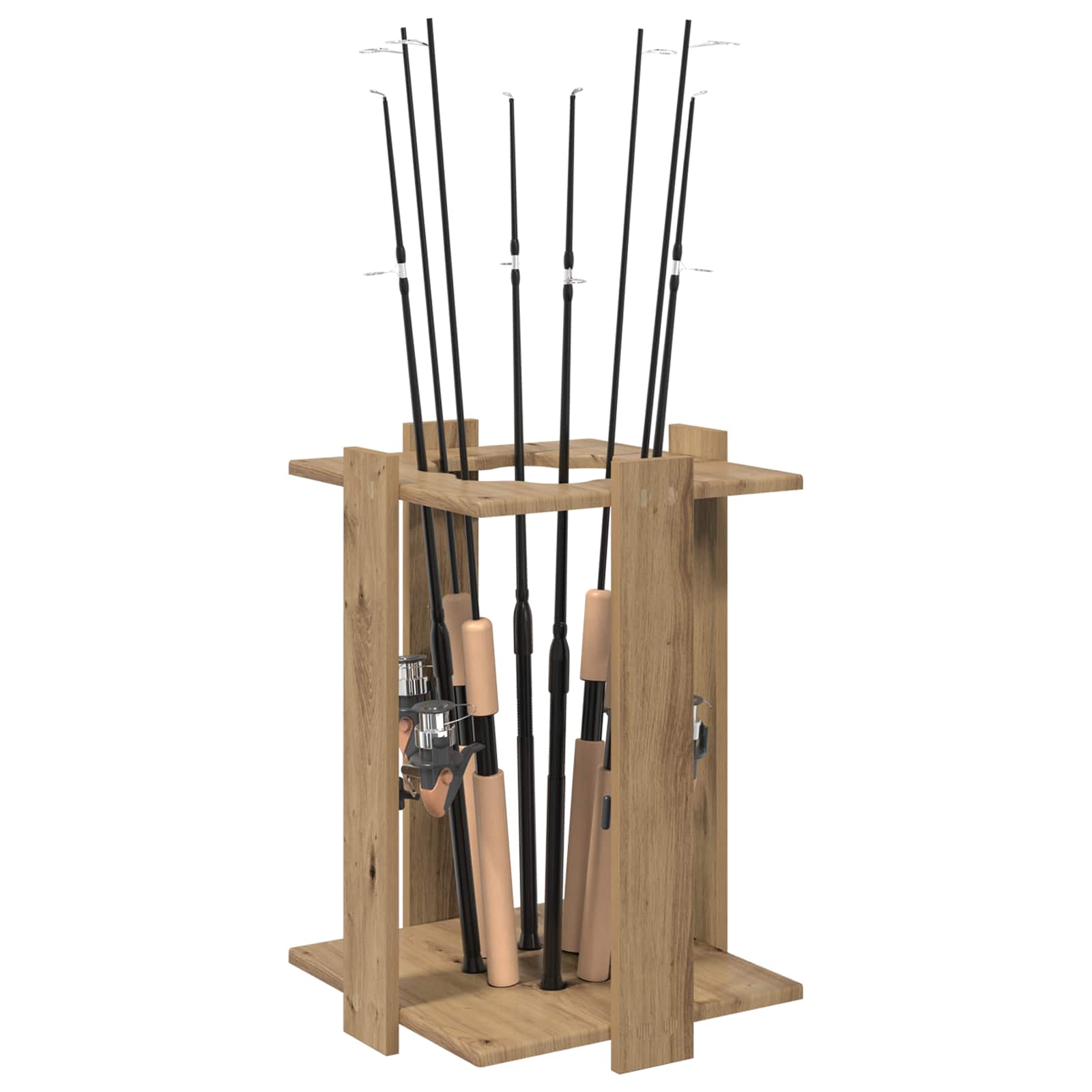 Billardqueue-Ständer Holzwerkstoff 42 x 43 x 60 cm Weiß