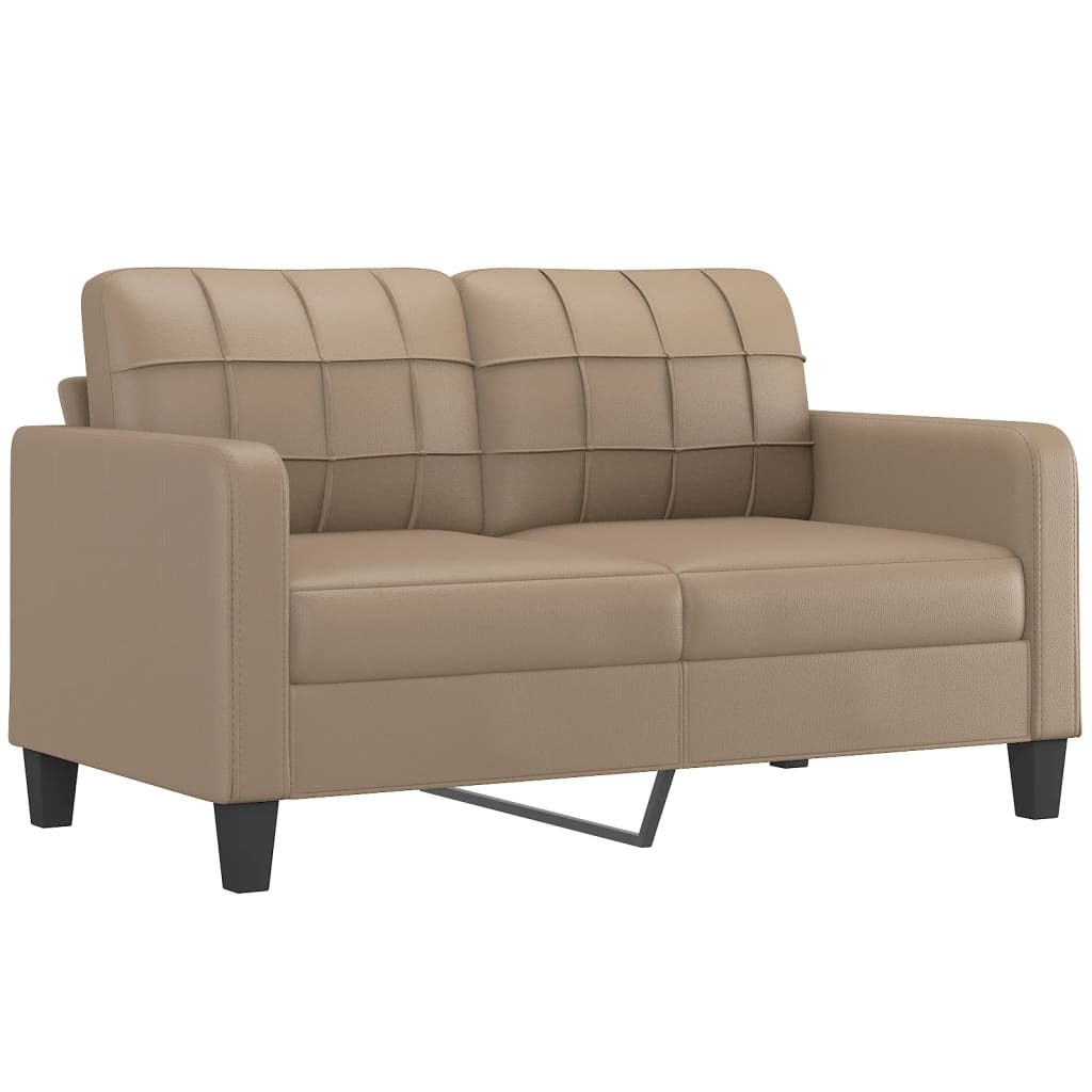 3-Sitzer-Sofa mit Zierkissen Schwarz 180 cm Kunstleder