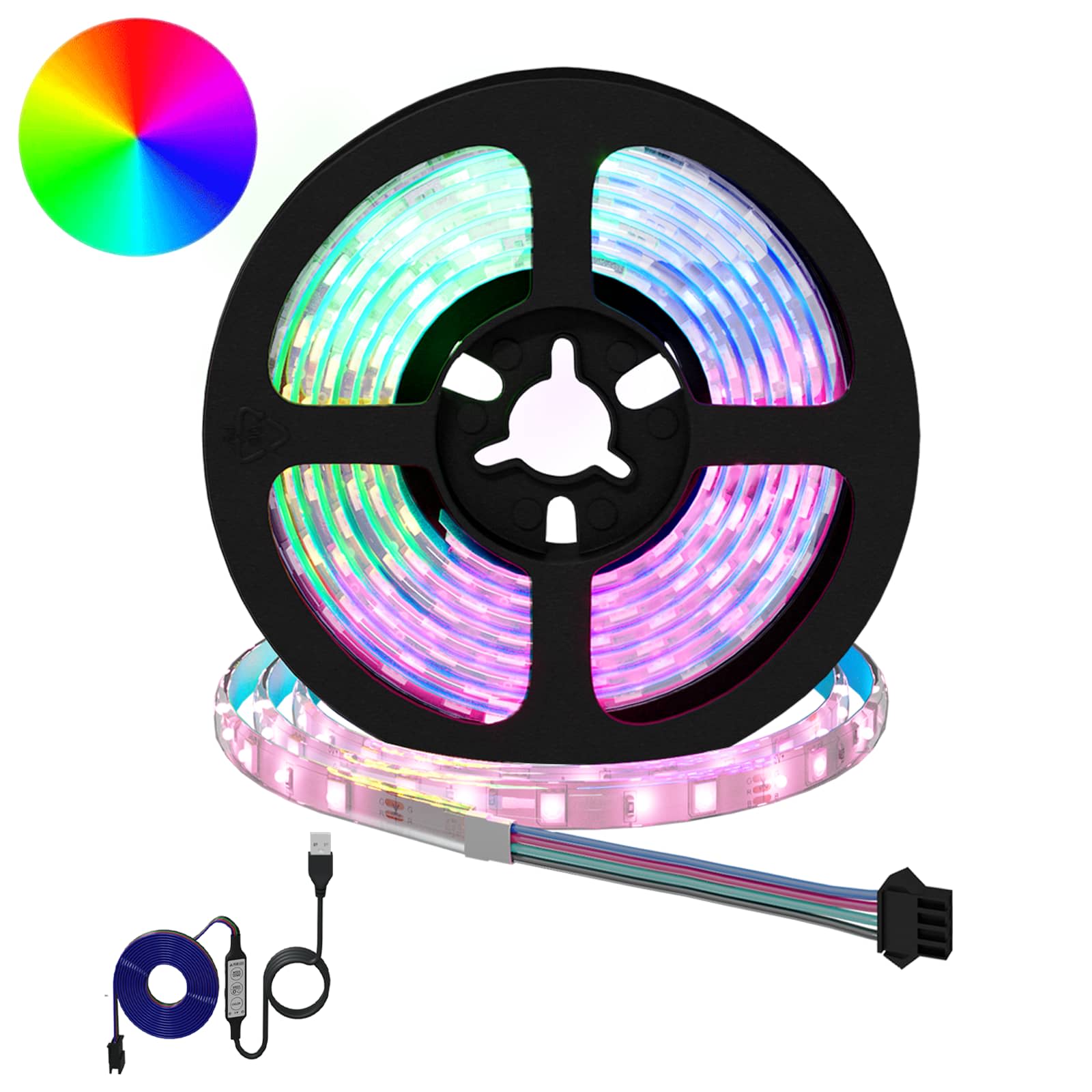 LED Streifen 2 pcs Schwarz und Transparent 3000 mm