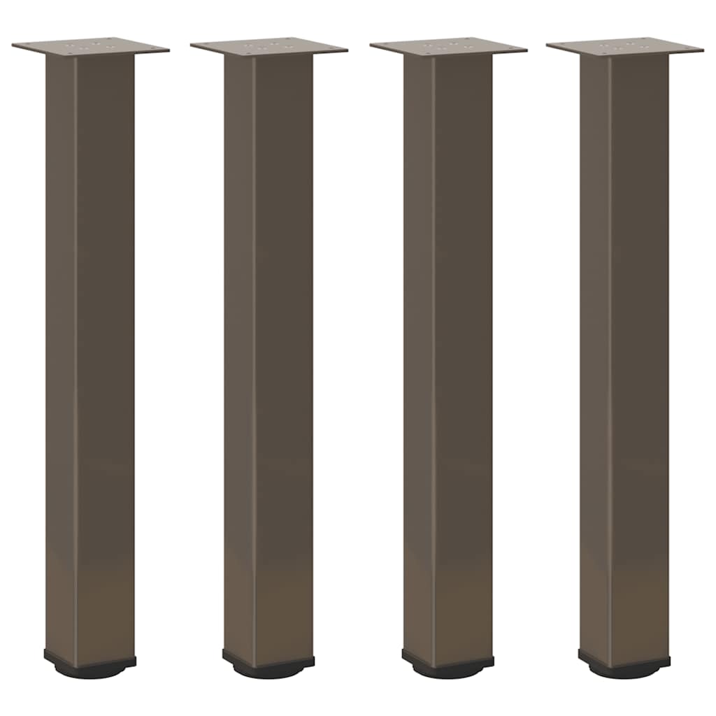 Bartischbeine 4 Stk. Schwarz 100-102 cm Stahl