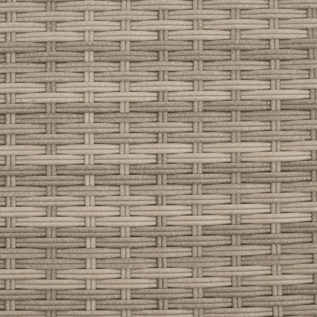 Modulare Sonnenliegen 2 Stk. mit Tisch Schwarz Poly Rattan