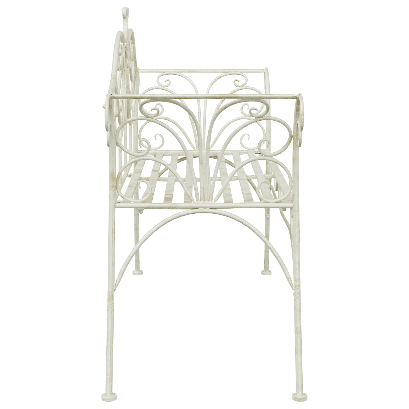 Gartenbank 2-Sitzanzahl 114 x 56,5 x 90 cm Stahl Silber Grau
