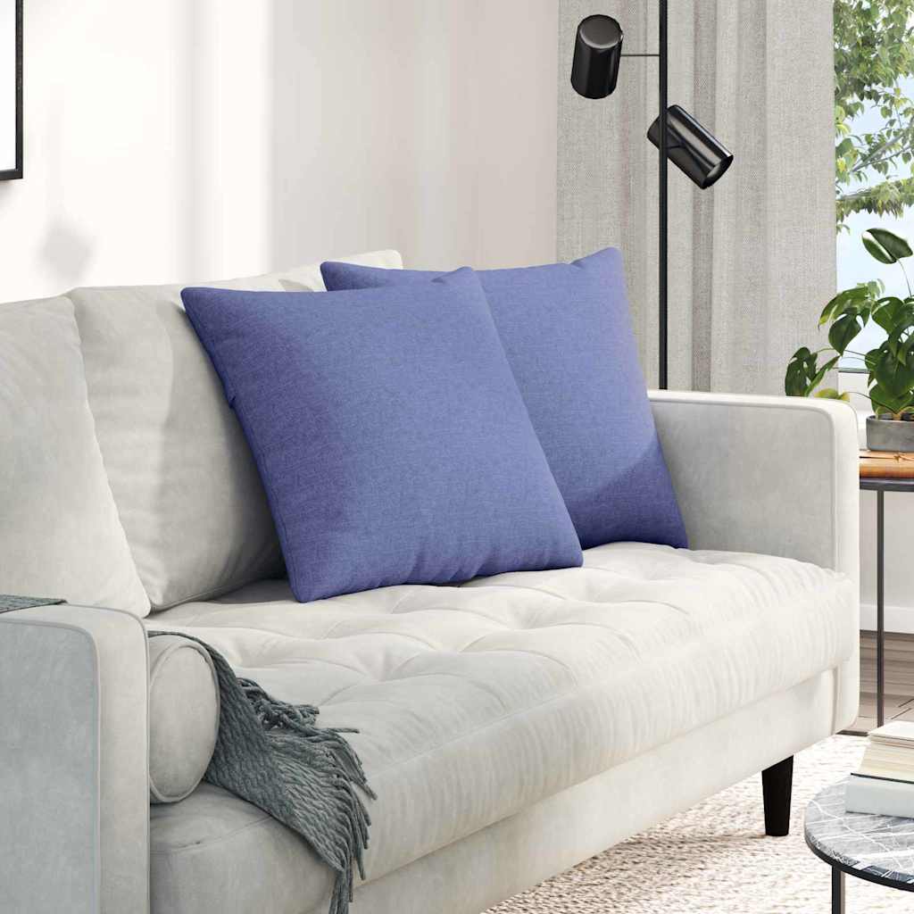 Sofakissen 2 pcs Hellgrau 50 x 30 cm Stoff