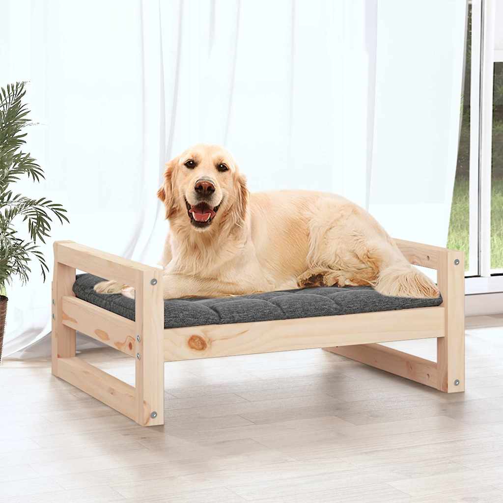 Hundebett 55,5x45,5x28 cm Massivholz Kiefer