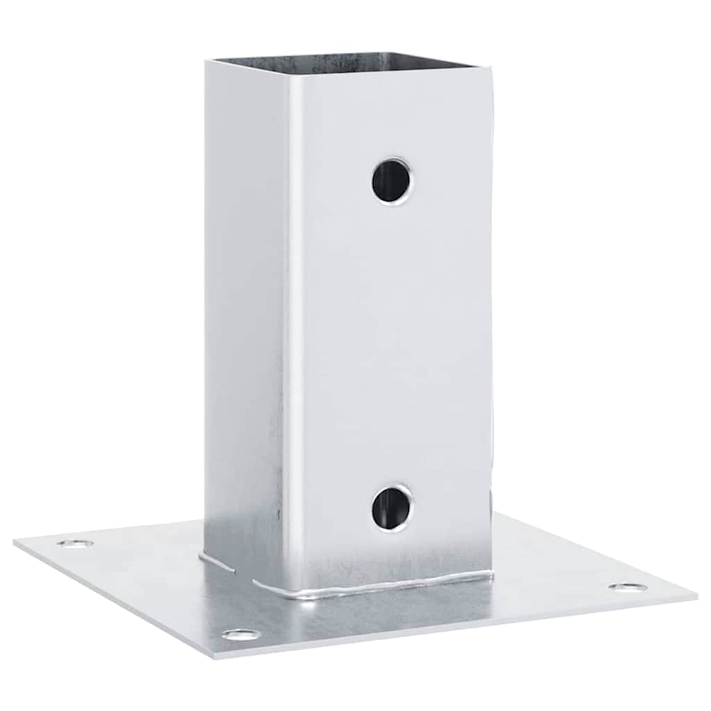 Pfostenträger Quadratisch 4Stk. Silber 46x46mm Verzinkter Stahl