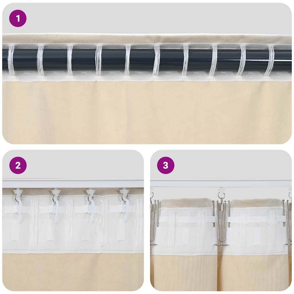 Verdunkelungsvorhänge 2 pcs Schwarz 140 x 140 cm Samt