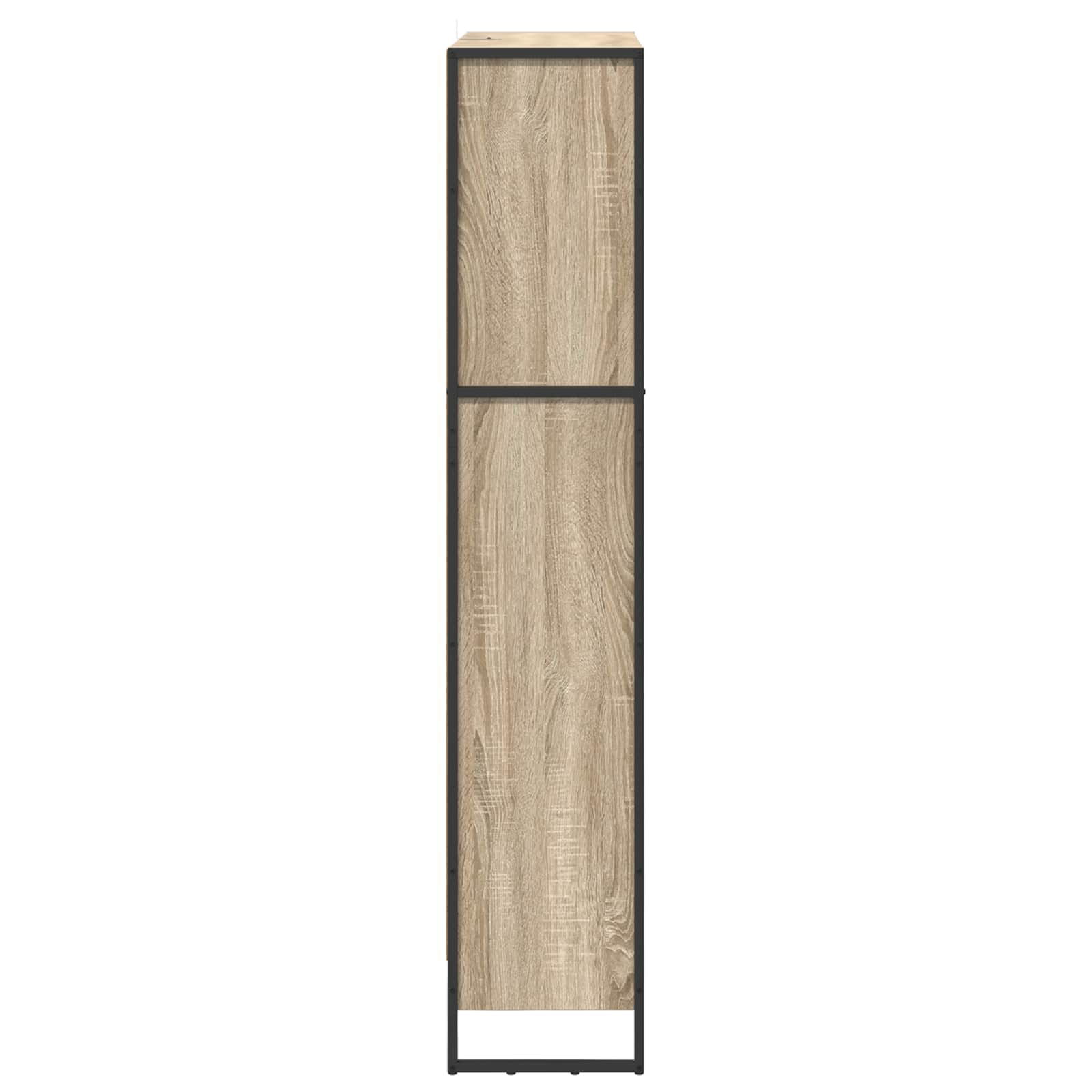 Bücherregal 2 pcs Schwarz Eichen-Optik 60 x 30 x 189,5 cm