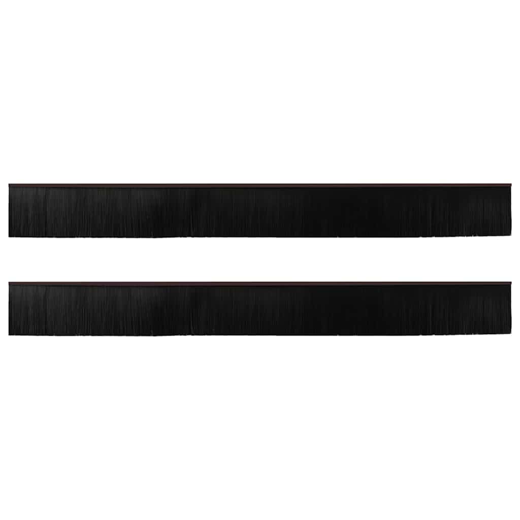 Aufsteck Türbürstendichtungen 2 pcs Braun 100 cm