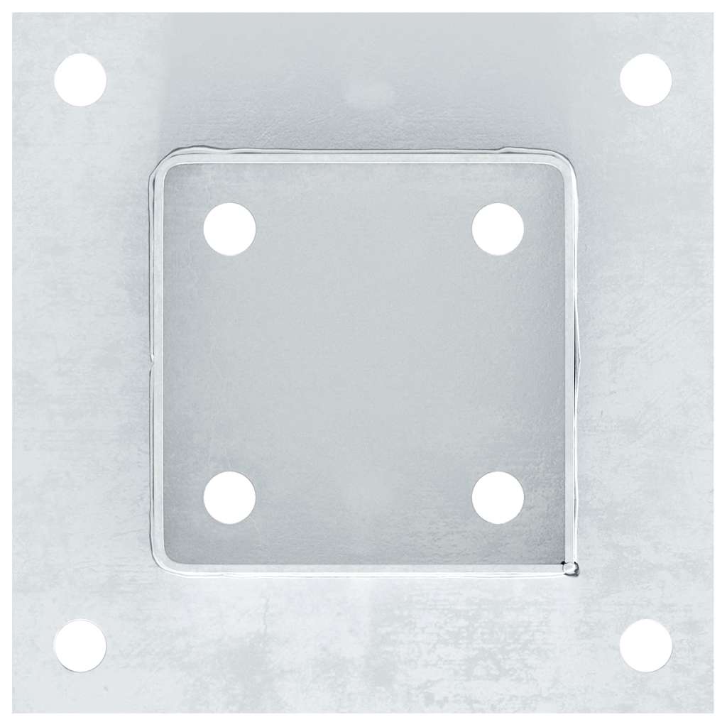 Pfostenträger Quadratisch 4Stk. Silber 46x46mm Verzinkter Stahl