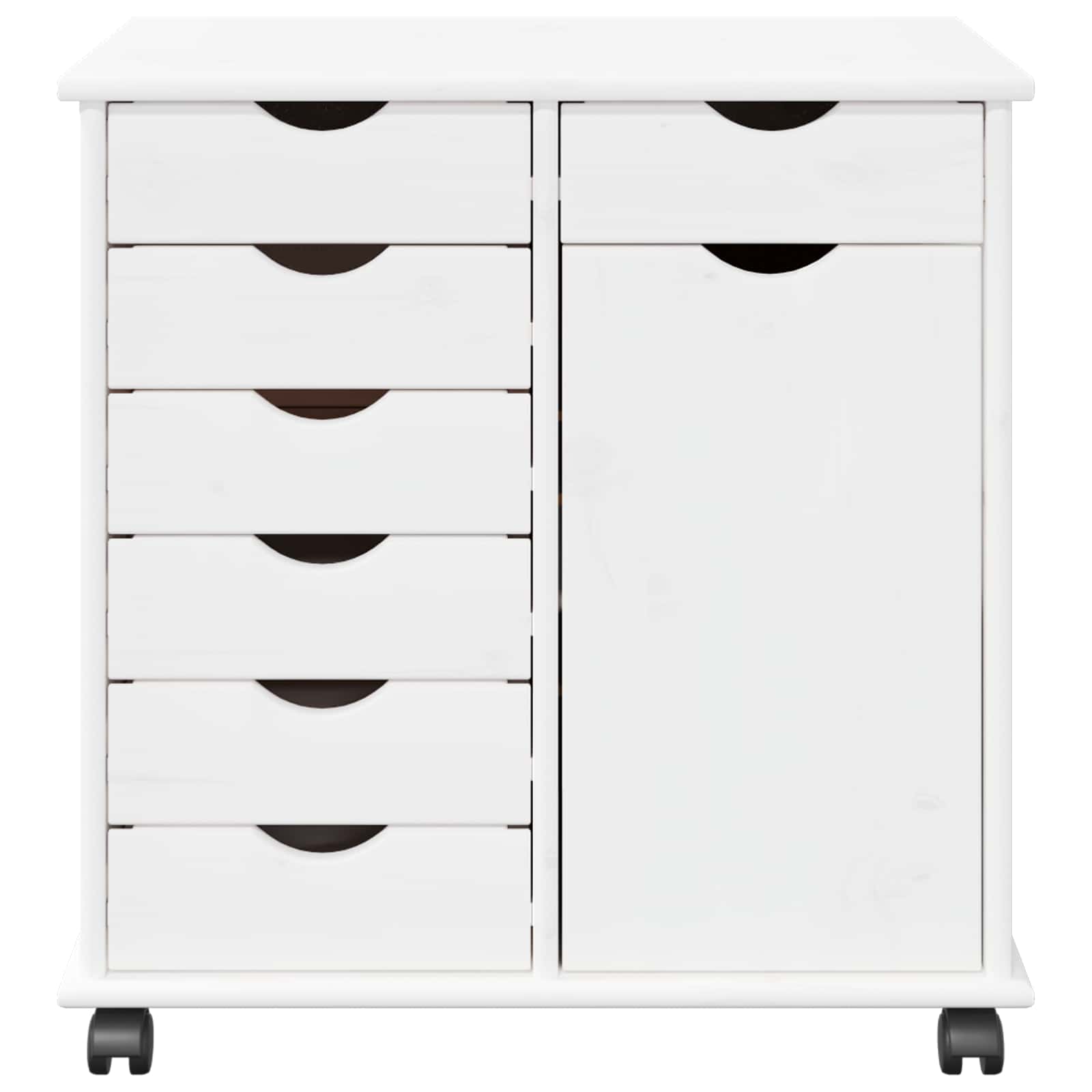 Rollschrank Honigbraun 63,5 x 39 x 65,5 cm Massivholz Kiefer